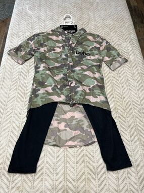 Bebe Girls camo 2- piece set S 7/8